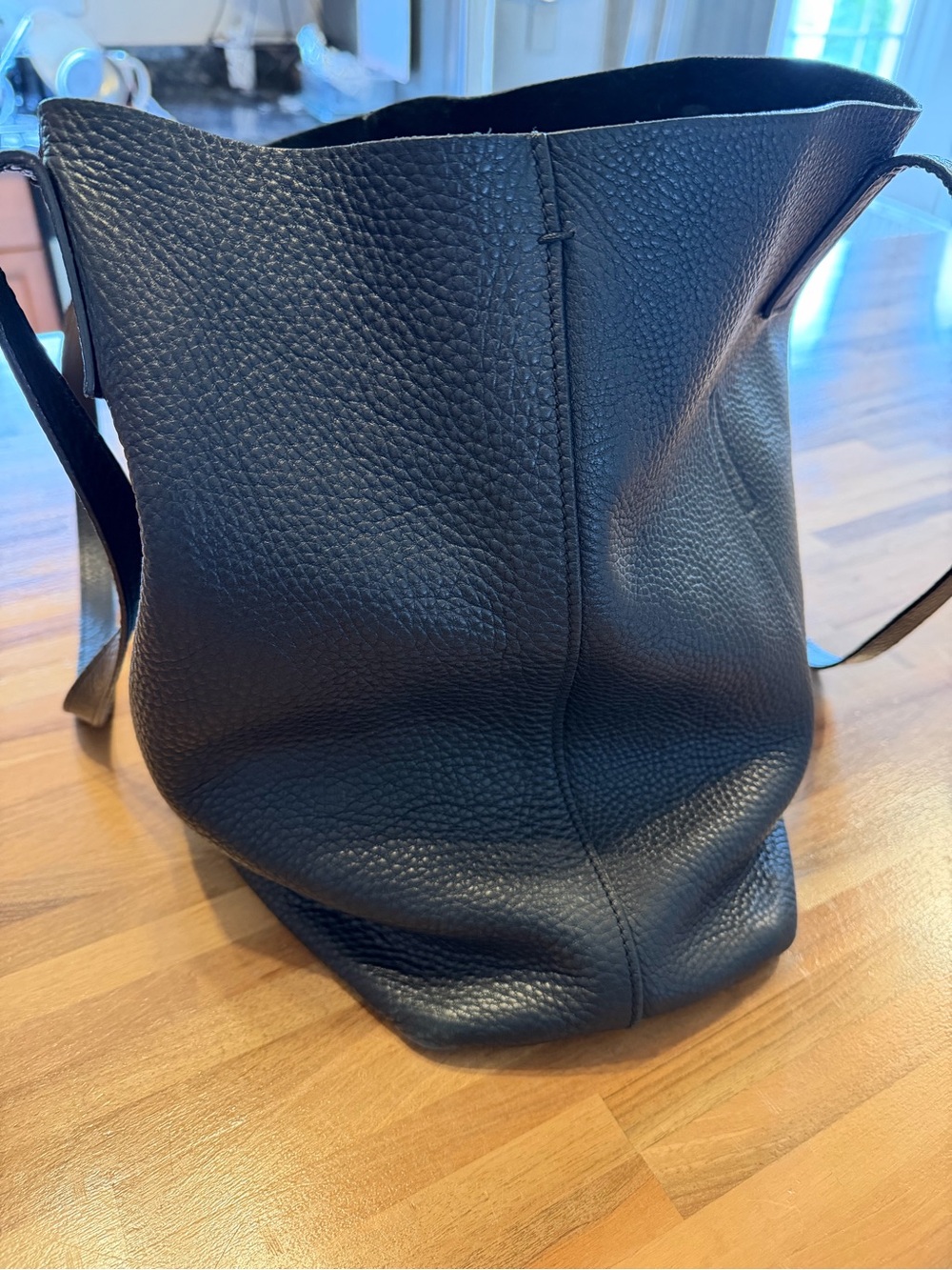 Prada Black Pebbled Leather Tote - Picture 8 of 8